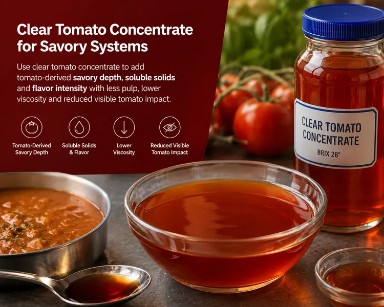 Clear Tomato Concentrate for Savory Systems
