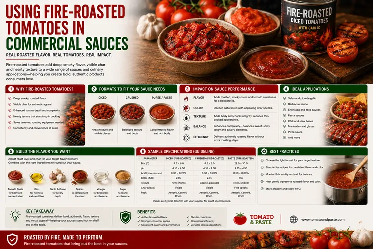 Using Fire-Roasted Tomatoes in Commercial Sauces