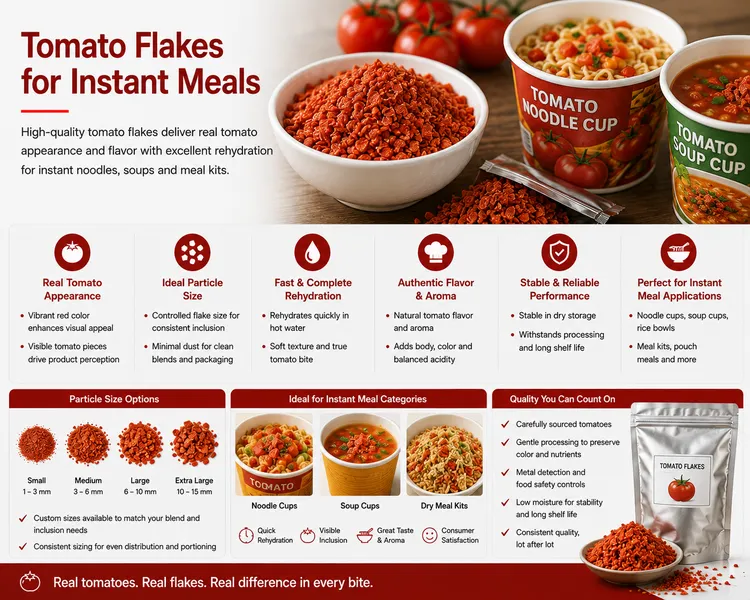Tomato Flakes for Instant Meals