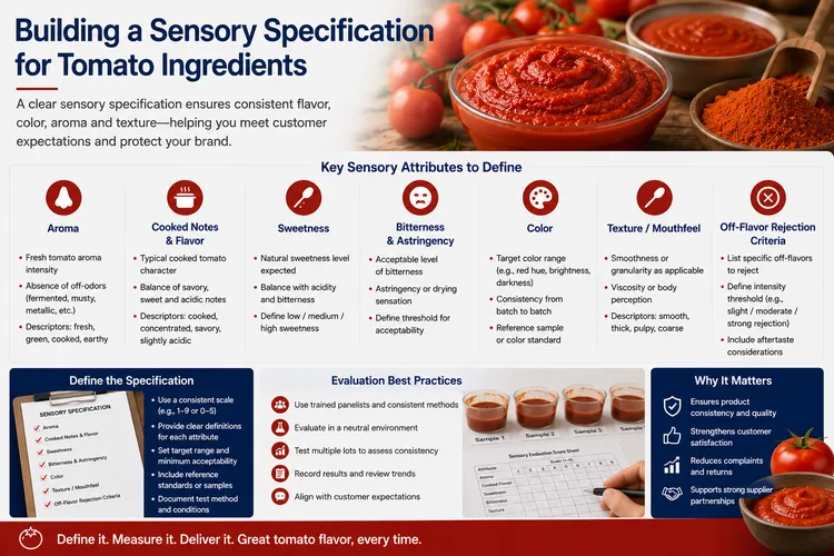 Building a Sensory Specification for Tomato Ingredients