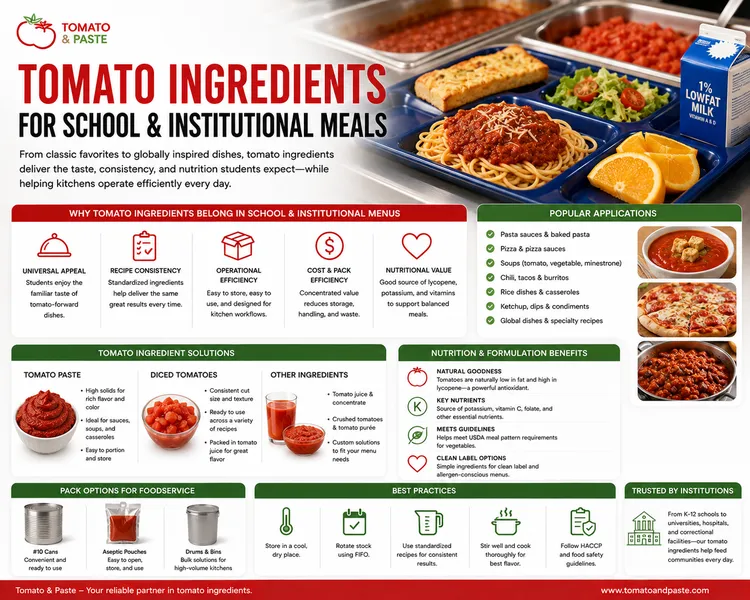 Tomato Ingredients for School and Institutional Meals