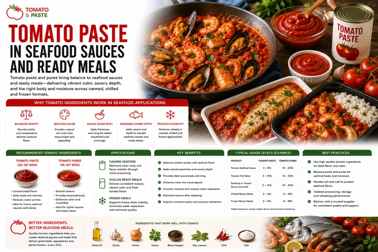Tomato Paste in Seafood Sauces and Ready Meals