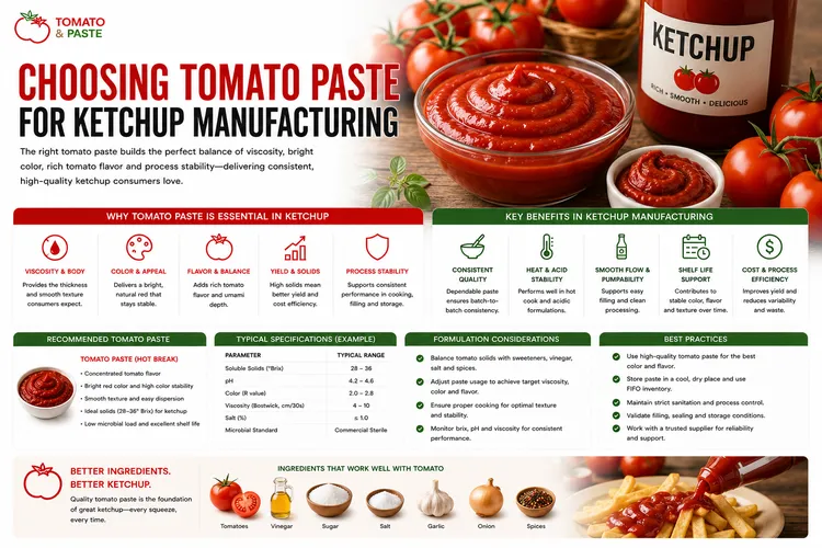 Choosing Tomato Paste for Ketchup Manufacturing