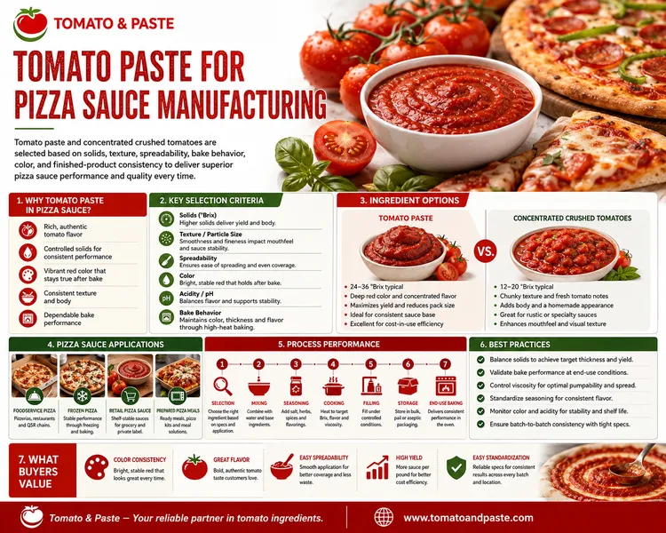 Tomato Paste for Pizza Sauce Manufacturing