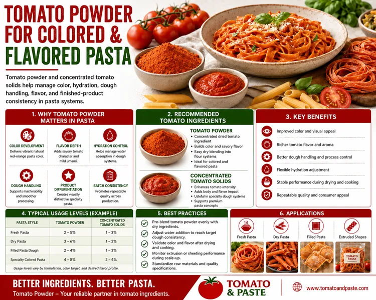 Tomato Powder for Colored and Flavored Pasta